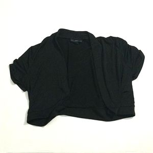 Black mini short-sleeved, half cardigan